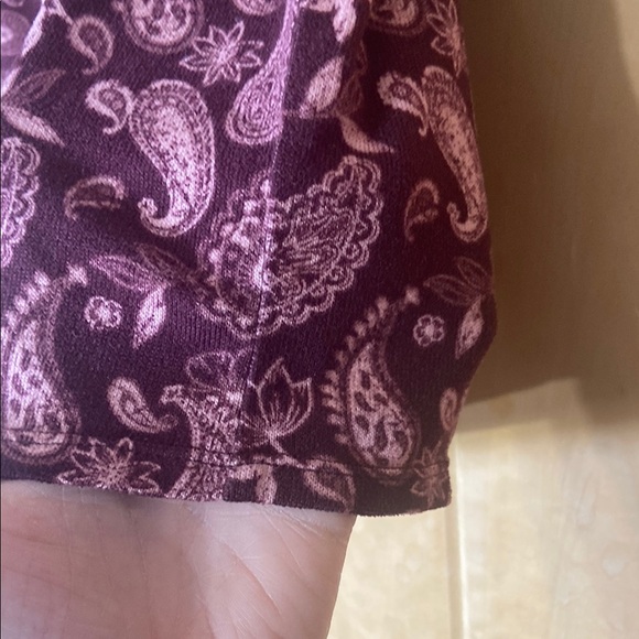🔥5 for $12🔥Lucky Brand Pink & Plum Paisley Shorts - Picture 3 of 11